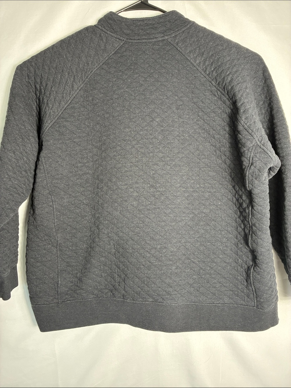 Eddie Bauer Men's Quilted Quarter-Snap Pullover Sweatshirt Mock Neck Gray XXL - Picture 5 of 5